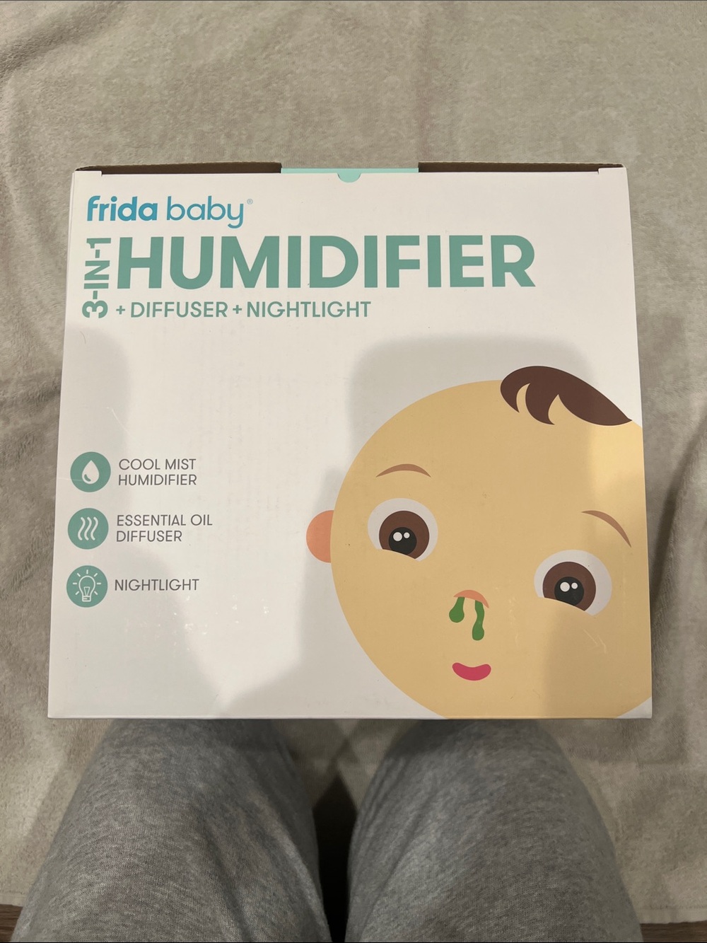 frida baby 3-in-1 Humidifier + Diffuser + Nightlight - White/Teal